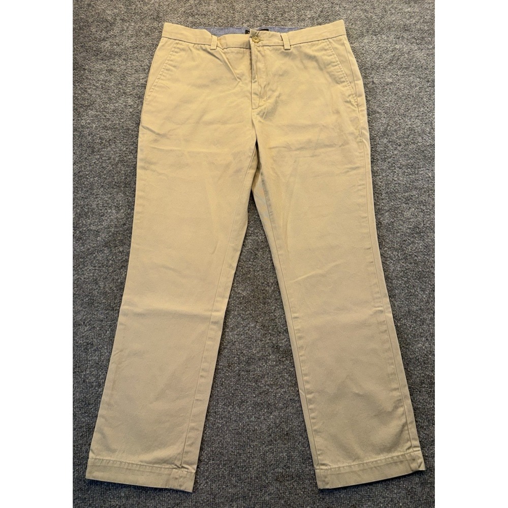Banana Republic Aiden Chino Men's 38x30 Khaki Tan Flat Front Pants